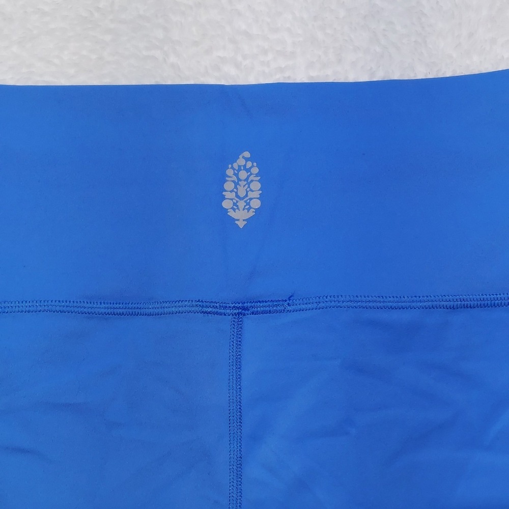 Free People Women's L Riviera Blue Never Better Silicone Logo Bike Short - Picture 7 of 8